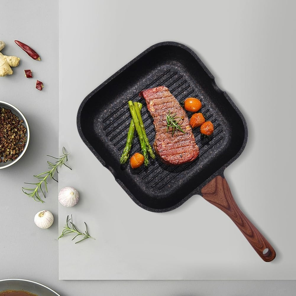 Maifan Stone Nonstick Grill Pan with Marble Coated (24cm)