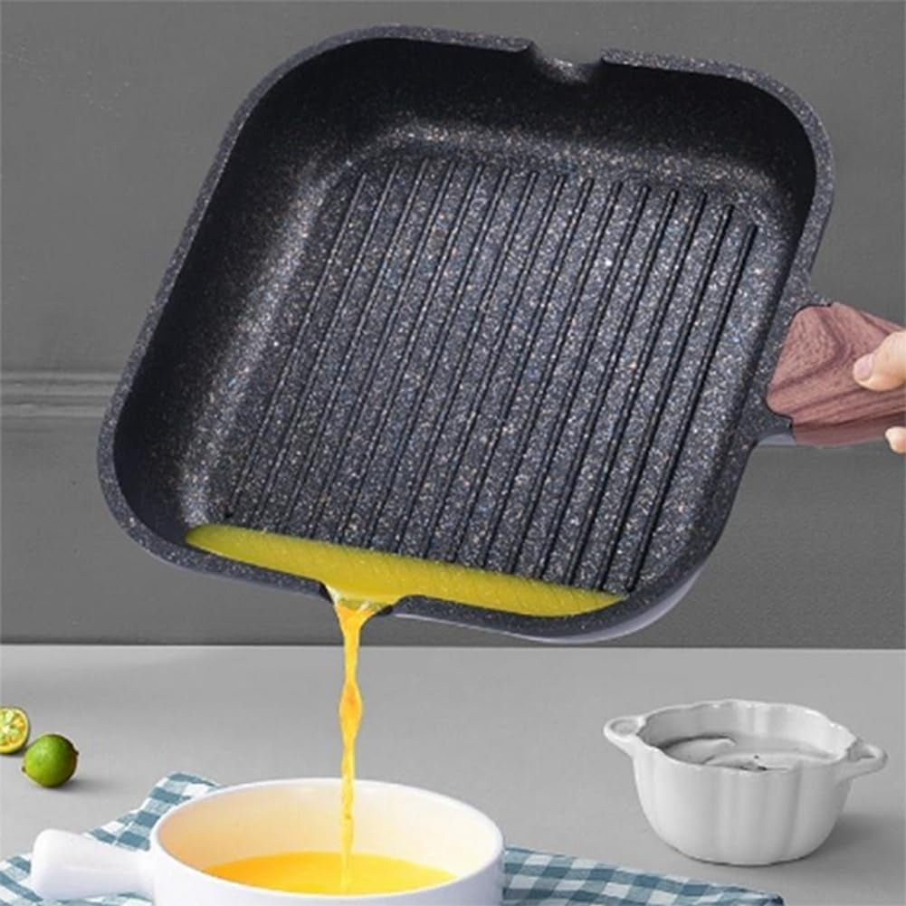 Maifan Stone Nonstick Grill Pan with Marble Coated (24cm)