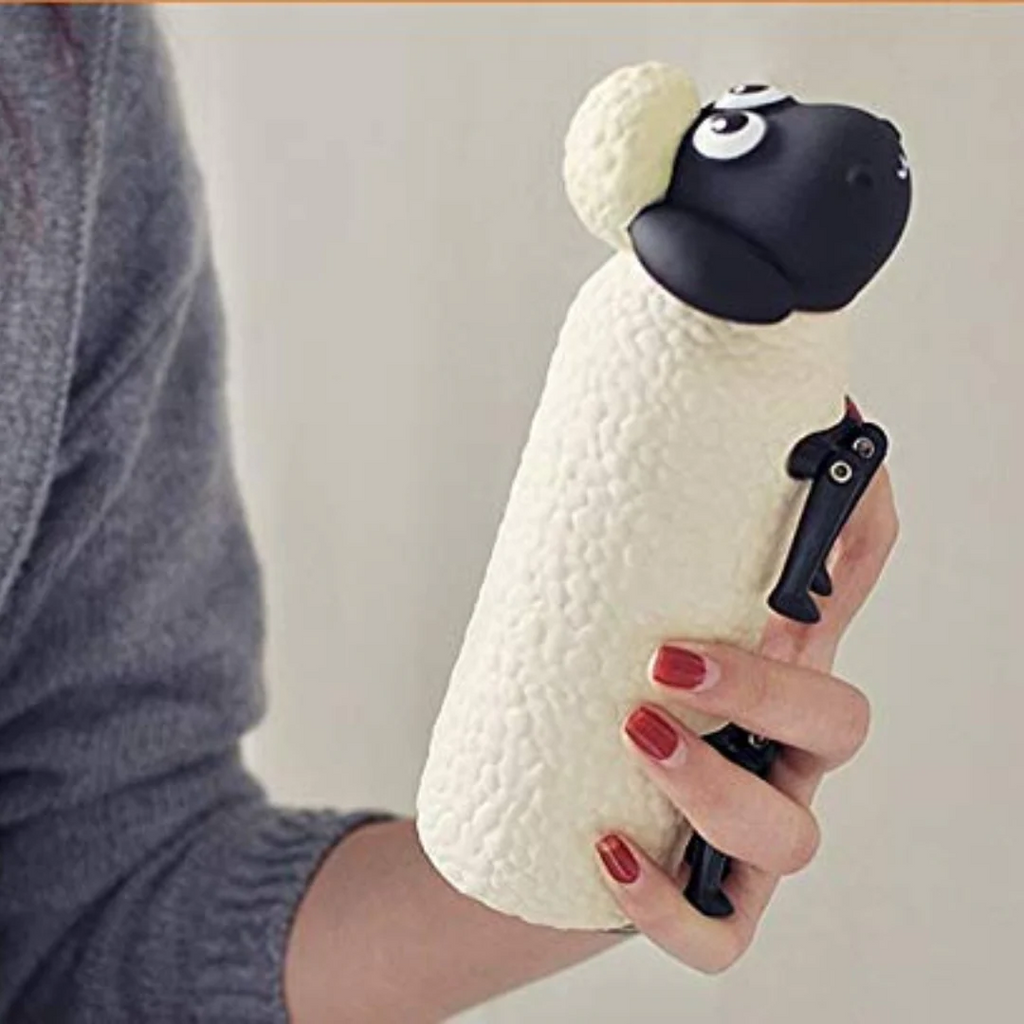 Cute Sheep Glass Water Bottle