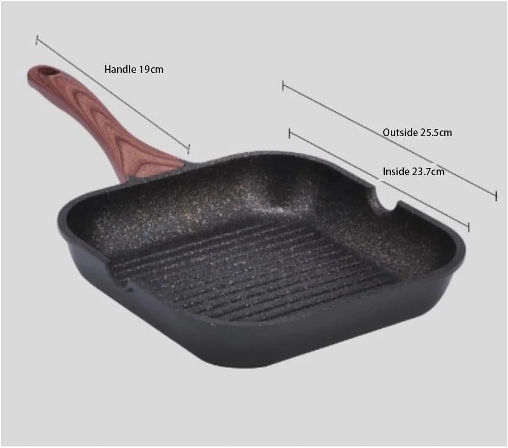 Maifan Stone Nonstick Grill Pan with Marble Coated (24cm)