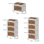Multi-Purpose Foldable Storage Organizer Wardrobe With Wheels