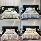 Ice Silk Elegance Comfort Quilt Set