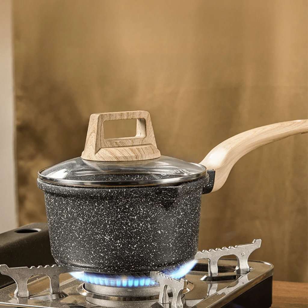 Maifan Stone Non-Stick Pot (Black-18cm)