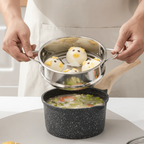 Maifan Stone Non-Stick Pot (Black-18cm)
