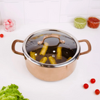 Multi-Purpose Copper Core Honeycomb Cooking Pot With Lid (24cm)