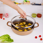 Multi-Purpose Copper Core Honeycomb Cooking Pot With Lid (26cm)