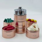 Aluminum Weekly Stackable 7-Day Medicine Container(Pack of 1)