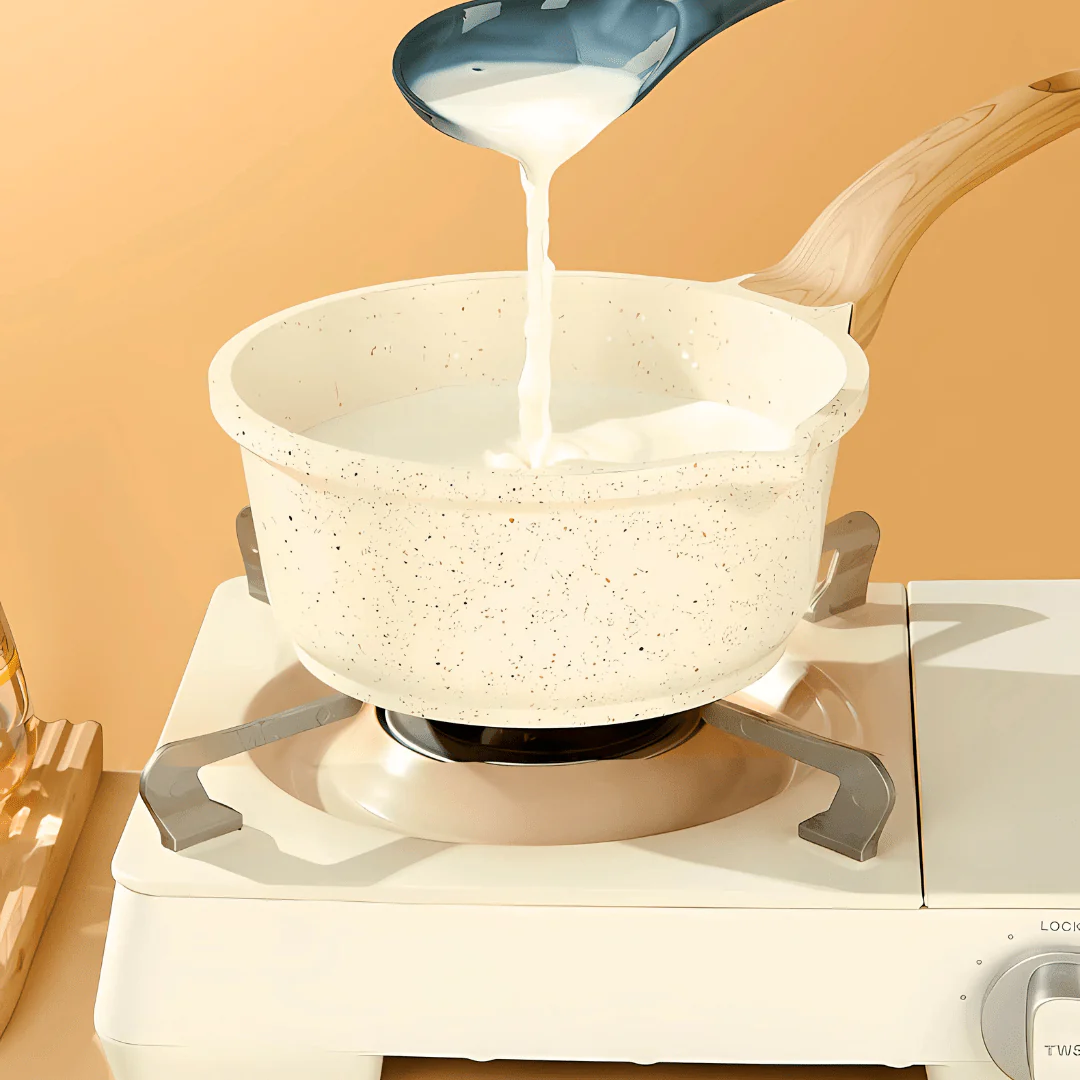 Maifan Stone Non-Stick Pot (White-18cm)