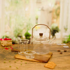 Multi-Functional Glass Teapot for Brewing and Steaming With Handle (1000ml)