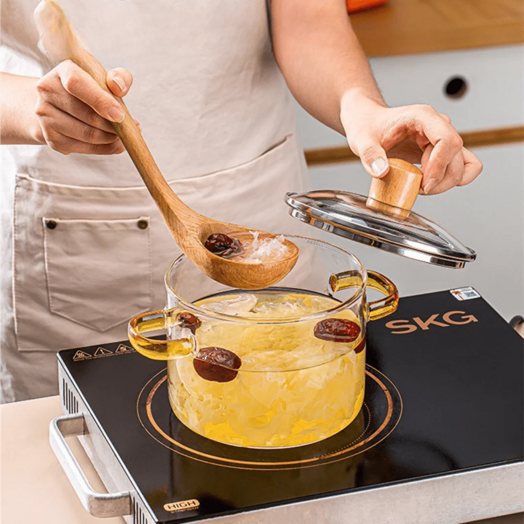 Multipurpose Borosilicate Glass Cooking Pot(1500ml)