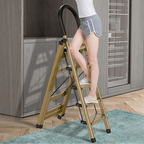 2-in-1 Aluminum 5 Steps Folding Ladder with Drying Rack