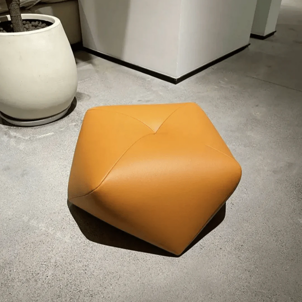 Elegant Light Luxury Octagonal Leather Foot Stool