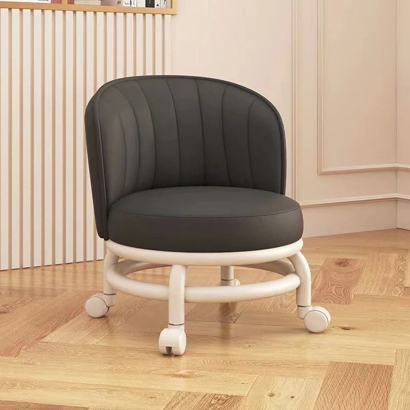 كرسي (مقعد) دائري متعدد الوظائف بهيكل فولاذي متحرك ويا ويّلات (عجلات)