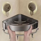 Bathroom Wall Mounted Corner Storage Rack Organizer With Hooks