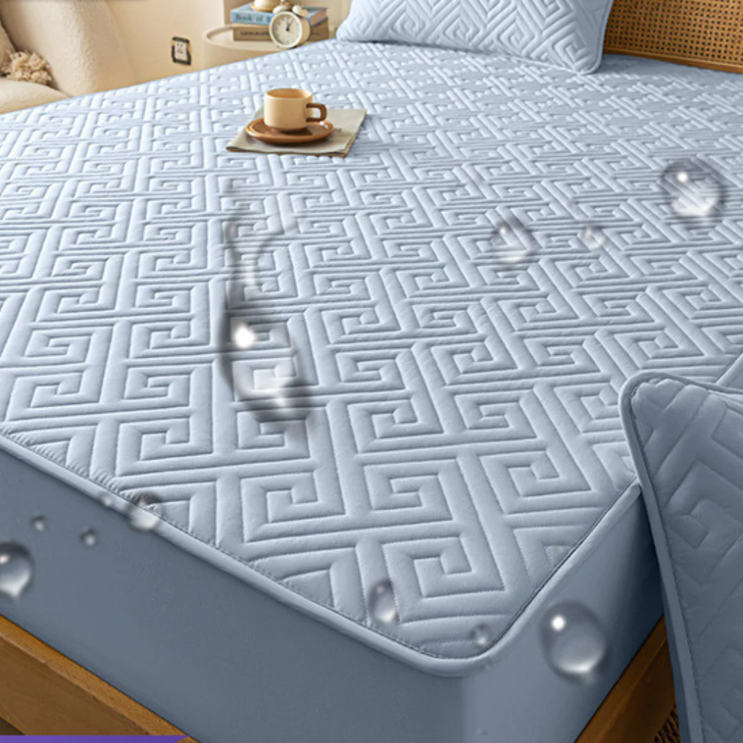 Feather Touch Quilted Bed Sheets With 2-Pillow Covers