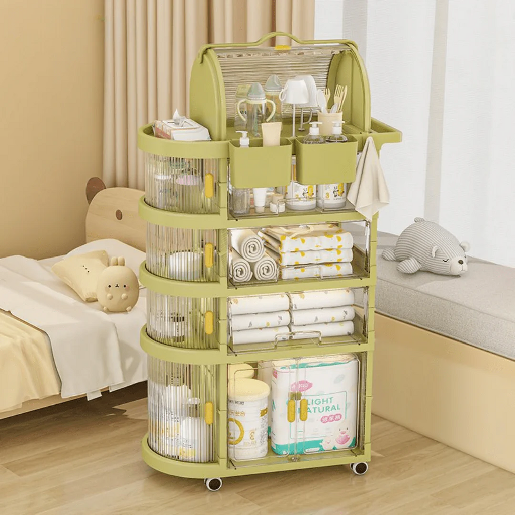 4 Tier Multi-Functional Storage Cart With Wheels