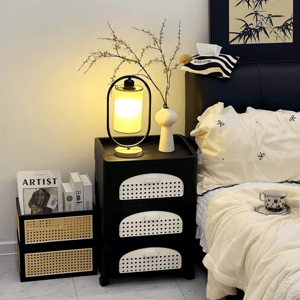 Multipurpose Movable Storage Drawer Cabinet With Wheels