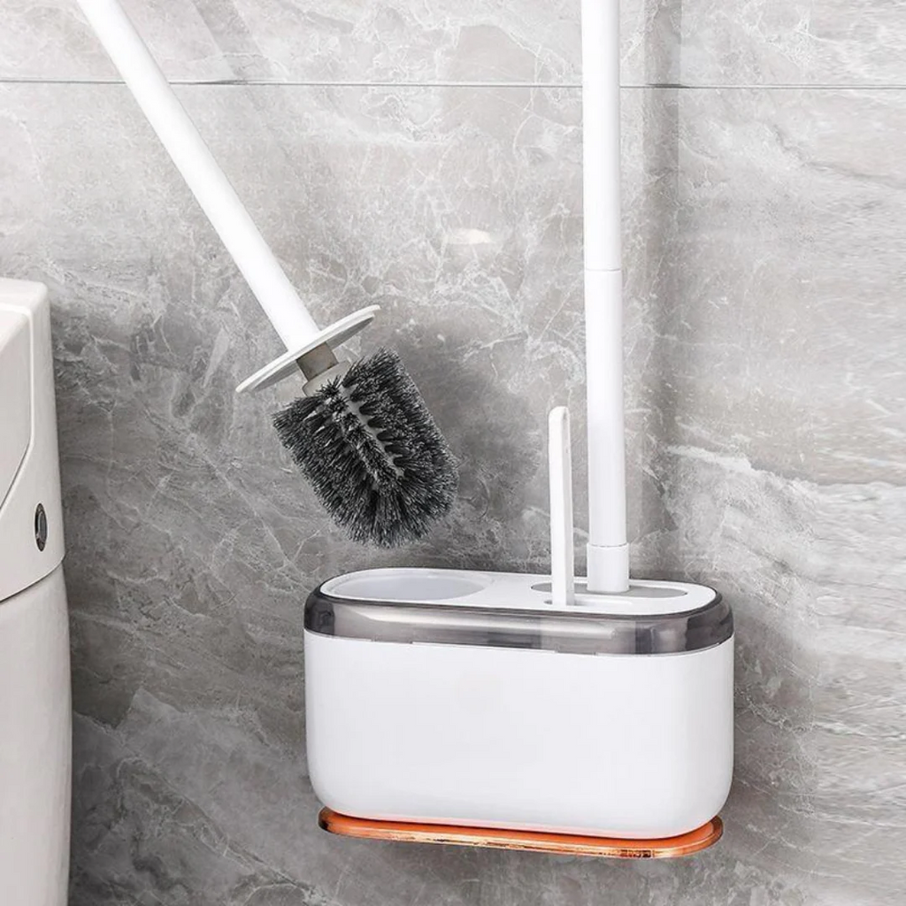 Space-Saving Compact Toilet Brush with Holder