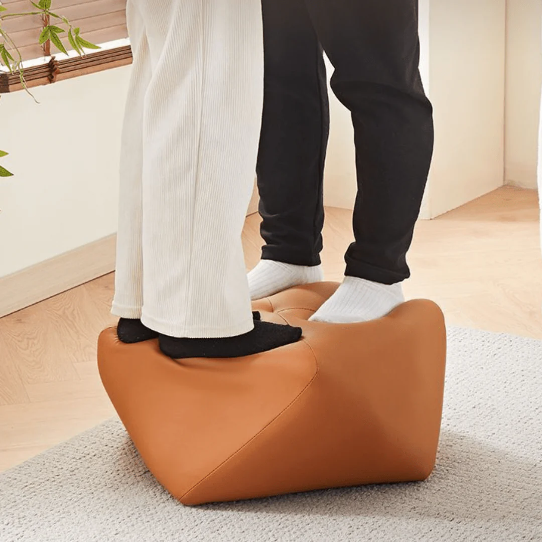 Elegant Light Luxury Octagonal Leather Foot Stool