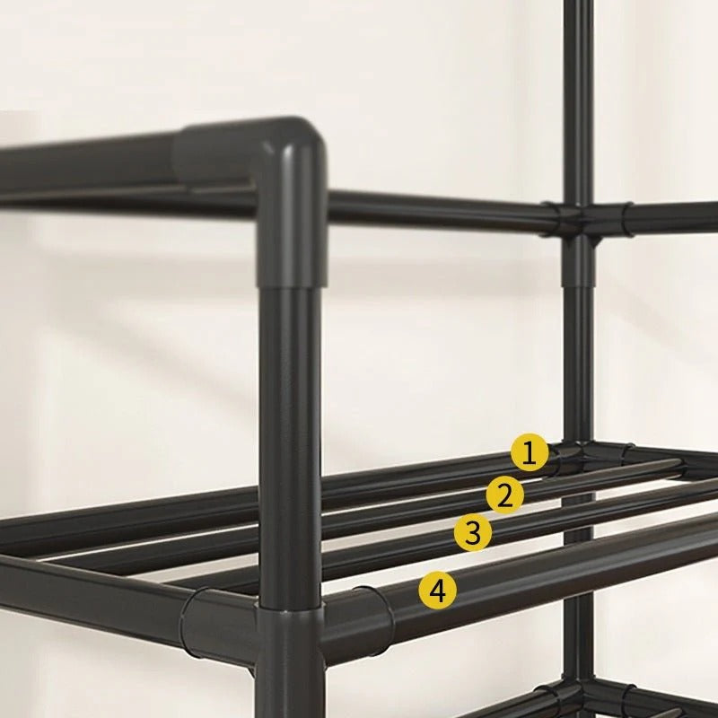 All-In-One Coat Hanger & Shoe Storage Shelf