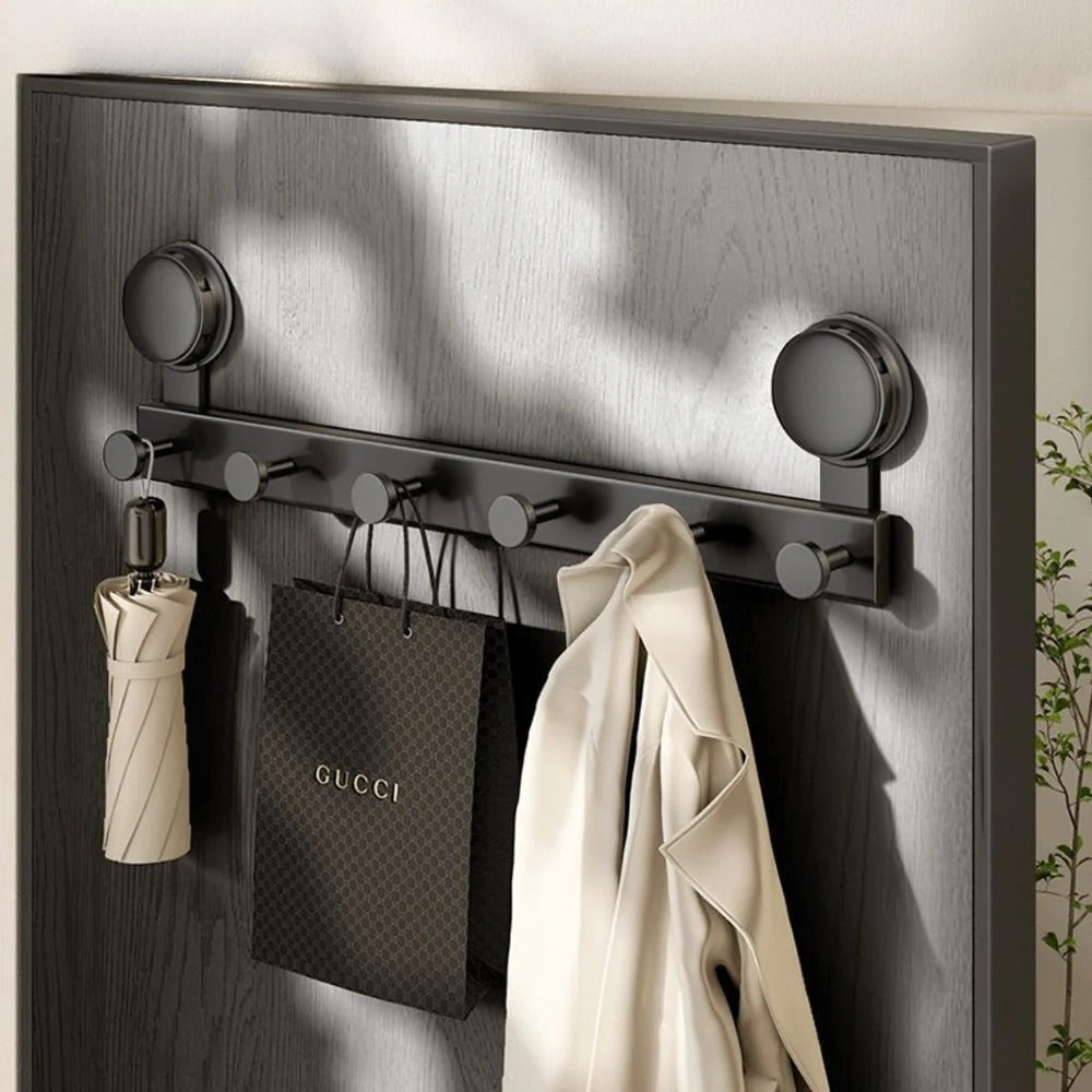 Multi-Purpose Wall Mounted Suction Cup Hook Rack