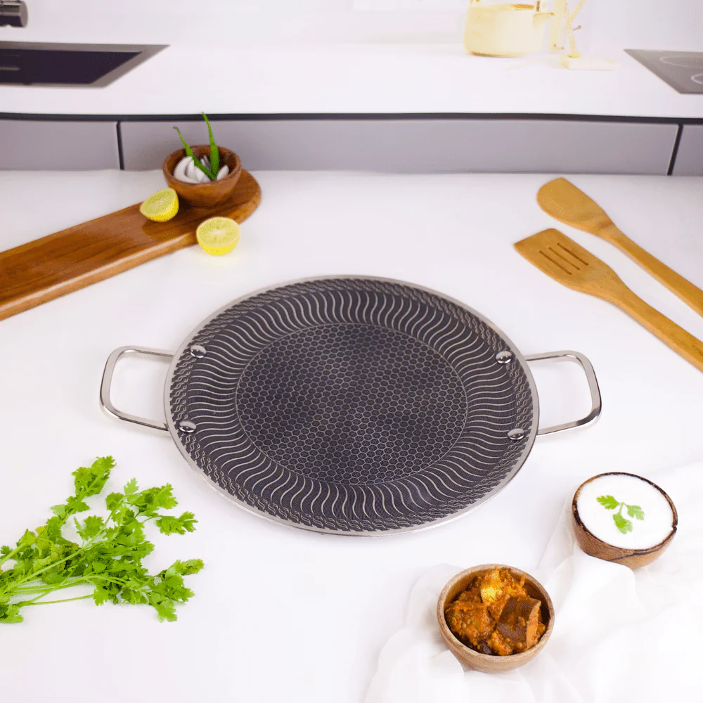 Stainless Steel Honeycomb Multi-Purpose Pan & Tray with Handle (30cm)