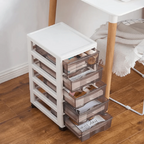 Multipurpose Multi-Layer Under Desk Storage Organizer with Lockable Wheels