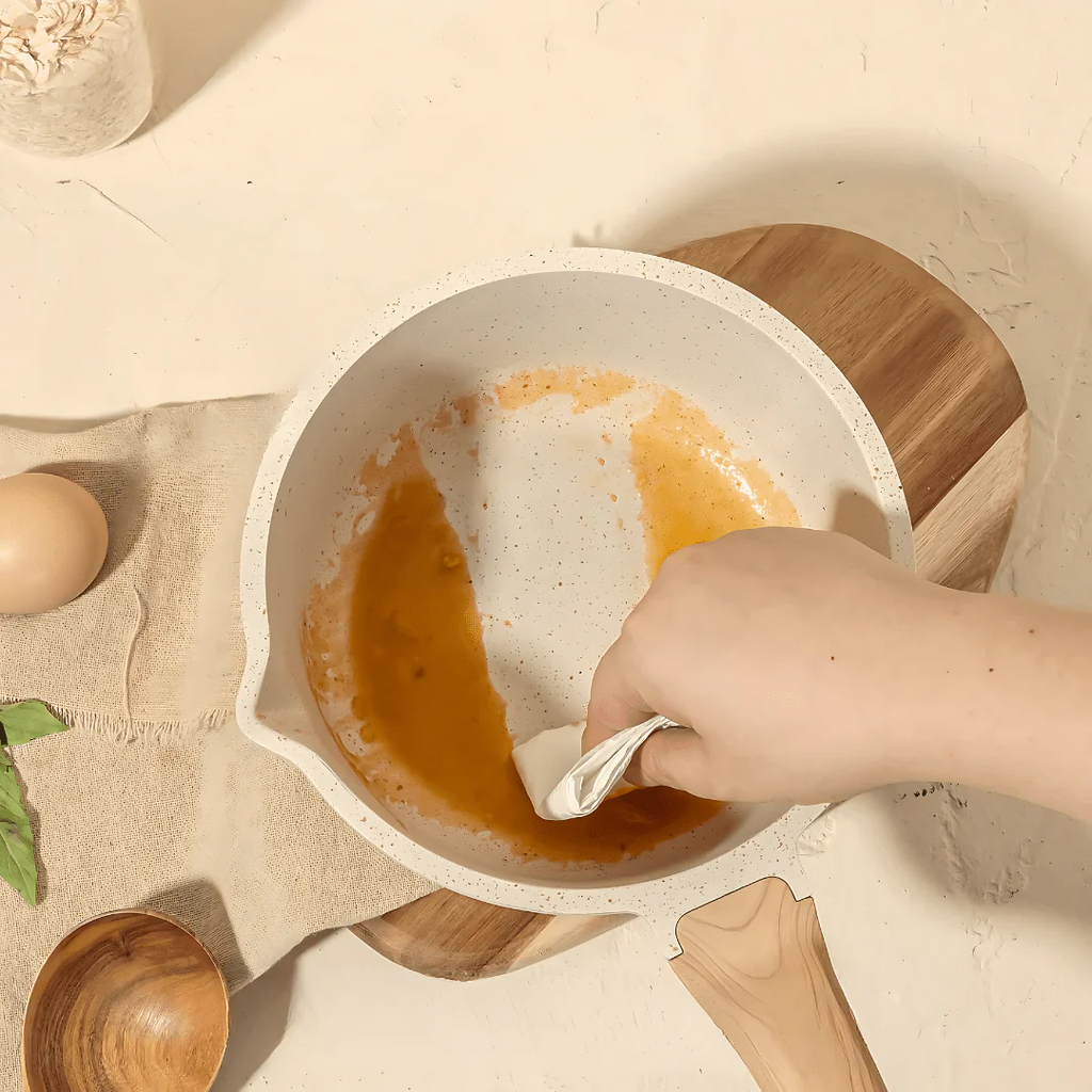 Maifan Stone Non-Stick Pot (White-18cm)