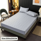 Feather Touch Quilted Bed Sheets With 2-Pillow Covers