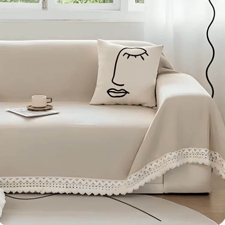 Elegance Chenille Sofa Cover :[EM-SC-32] (Caramel)