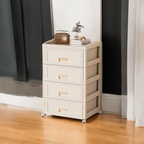 Plastic Multi-Layer Drawer Storage Cabinet with Wheels (52cm)