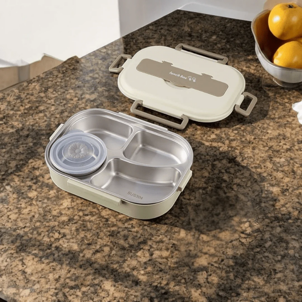 4-Compartment Stainless Steel Leak Proof Lunch Box (1500ml)