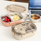 Bento Stainless Steel Lunch Set With Bowl and Cutlery(900 ml)