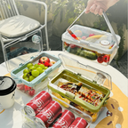 Multi-Purpose Portable Leak-Proof Sealing Crisper Box with Ice Crystals