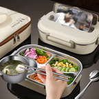 4-Compartment Stainless Steel Leak Proof Lunch Box (1500ml)