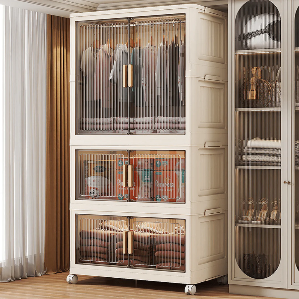Double-Door Multi-Purpose Foldable Storage Cabinet (70cm)