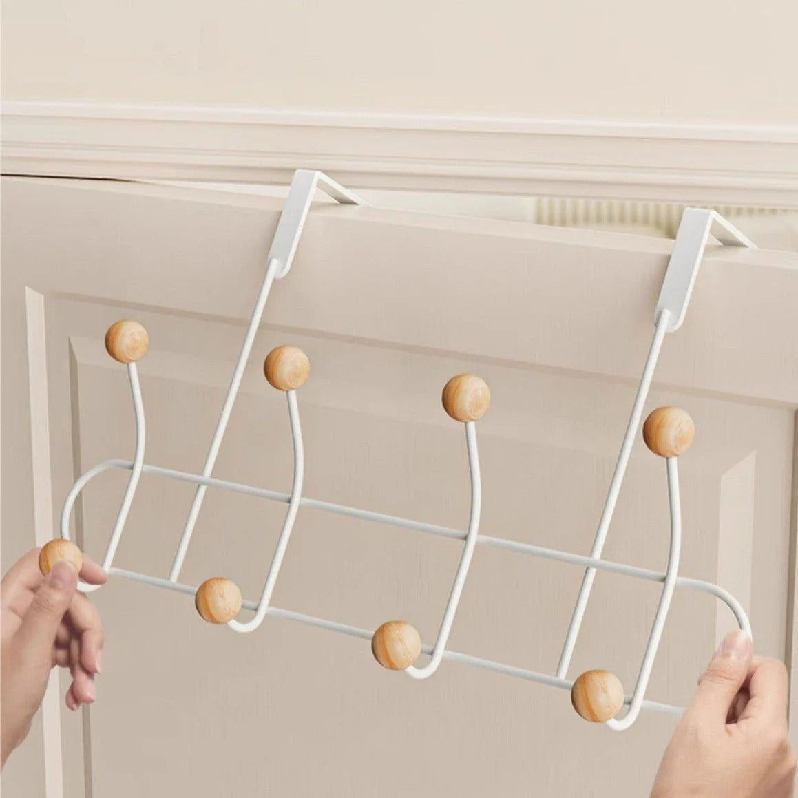 علاقة (حامل معلقات) طبقتين للتعليق على الباب ويا 8 علاقات