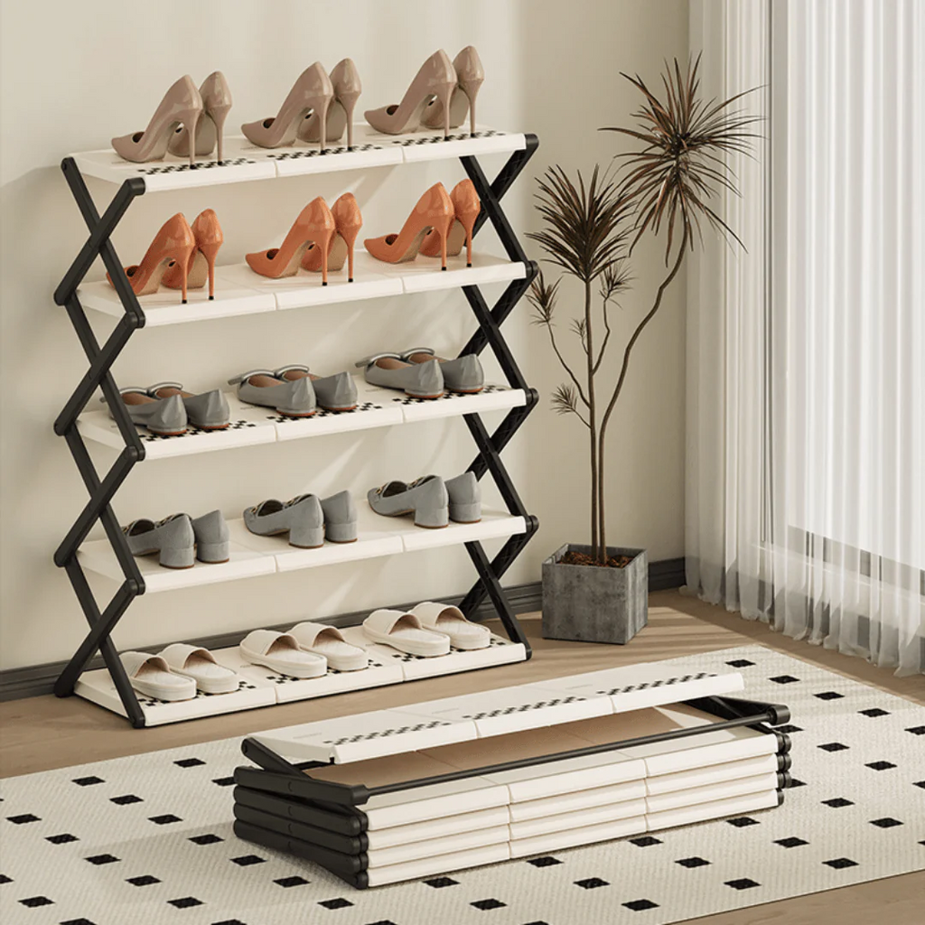 Compact Space Foldable Shoe Rack