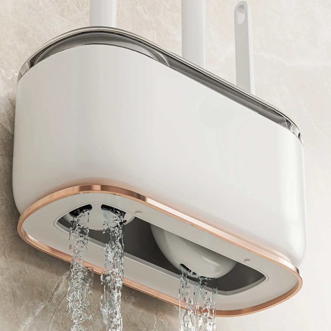 Space-Saving Compact Toilet Brush with Holder