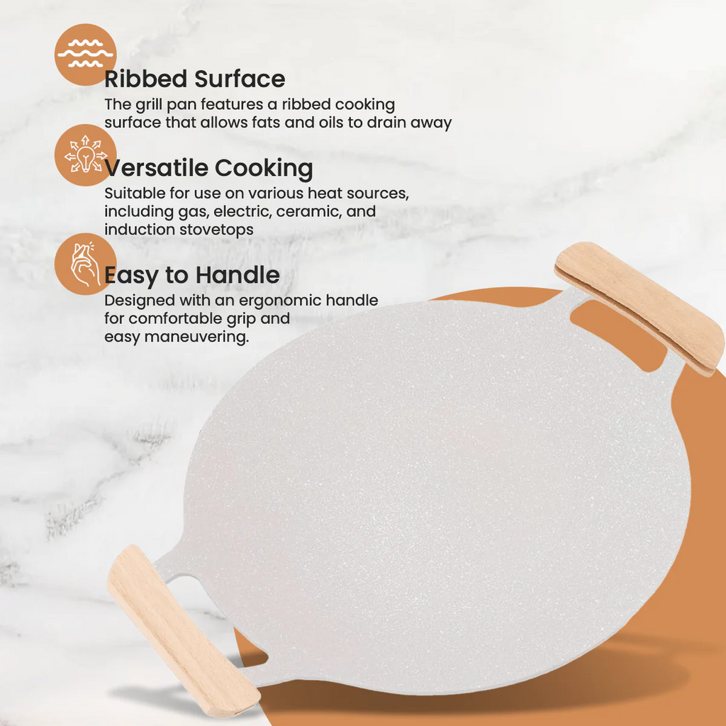 مقلاة شواء (كريل) "نان ستيك" متعددة الأغراض من حجر المايفان (42 سم)