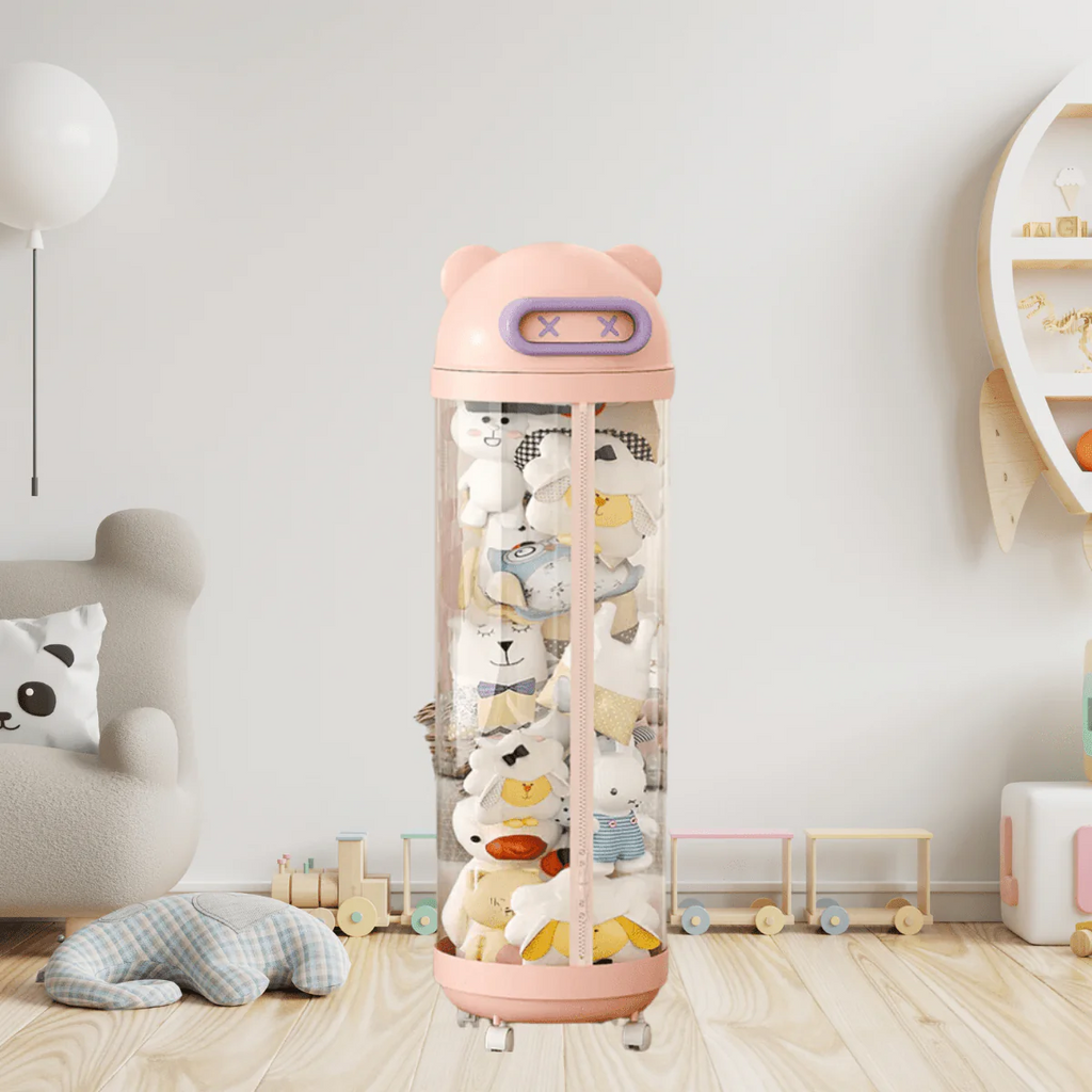 Transparent Doll Storage Bucket