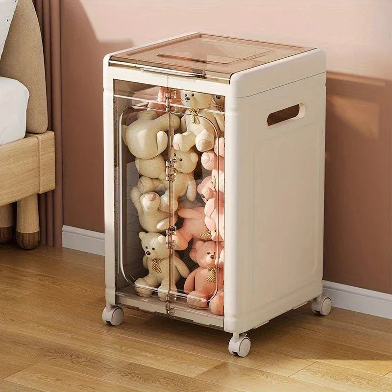 Multi-Layer Plastic Drawer Storage Cabinet with Wheels (43cm)