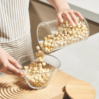 Multi-Purpose Airtight Plastic Transparent Food Storage Jar with Bamboo Lid