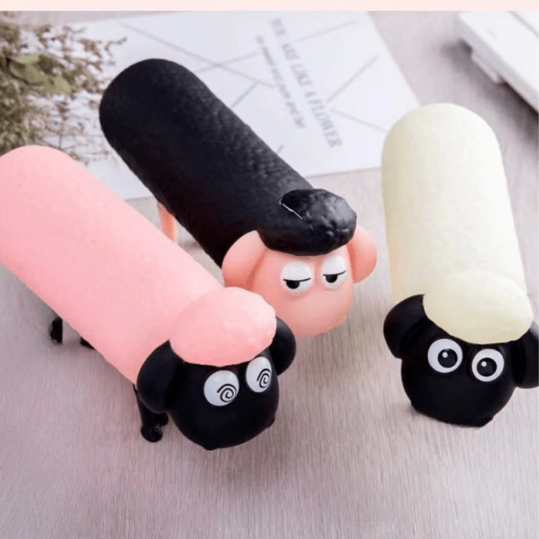 Cute Sheep Glass Water Bottle
