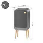 Elegance Touch Free Sensor Trash Can With Wooden Legs(20L)