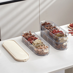 Transparent Seasoning Storage Box with Handle