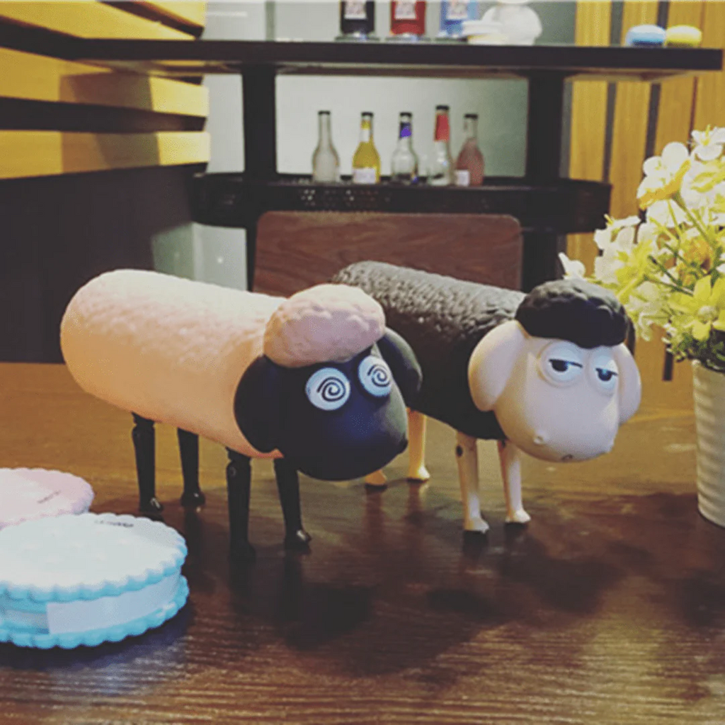 Cute Sheep Glass Water Bottle