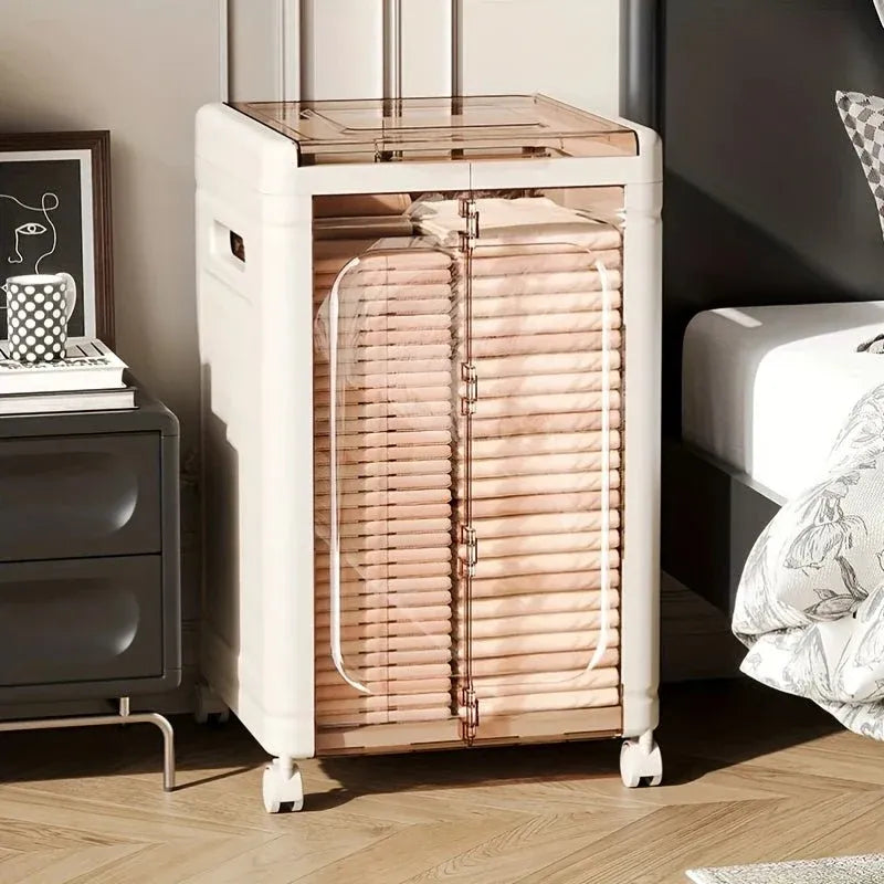 Multi-Layer Plastic Drawer Storage Cabinet with Wheels (43cm)