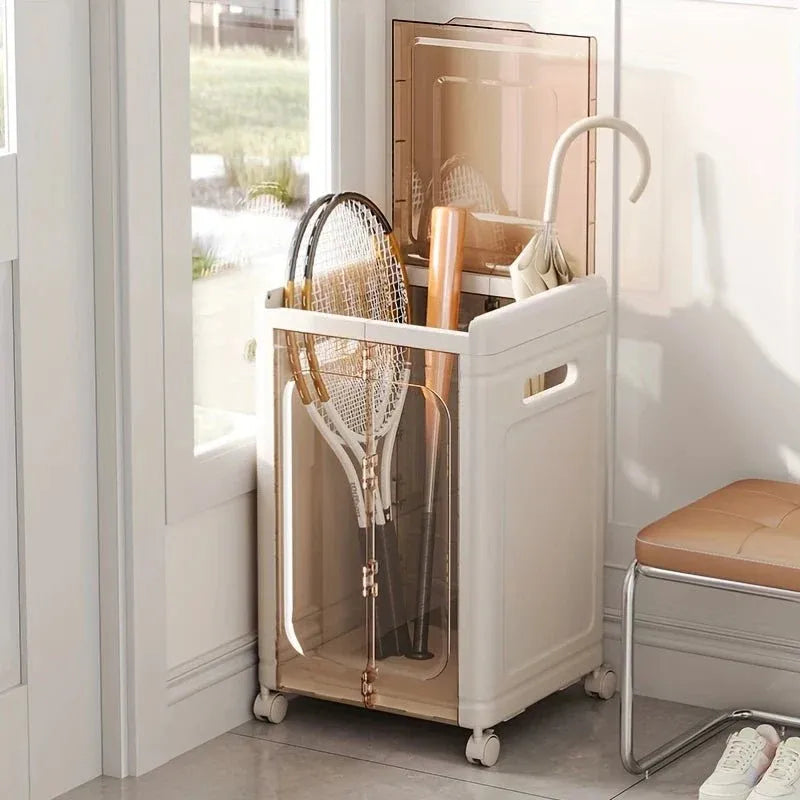 Multi-Layer Plastic Drawer Storage Cabinet with Wheels (43cm)