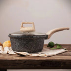 Maifan Stone Non-Stick Pot (Black-18cm)